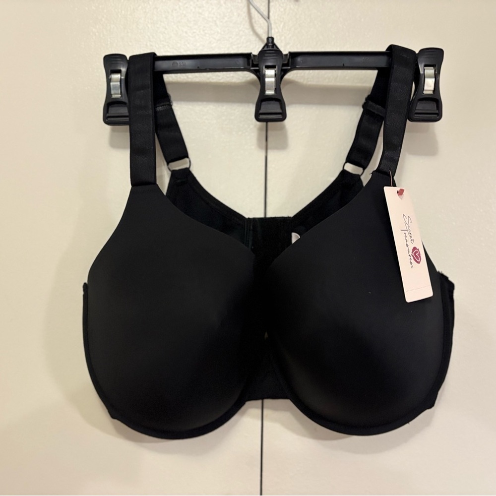 Secret Treasures Black Full Coverage Bra Adjustable Comfort - Picture 1 of 5